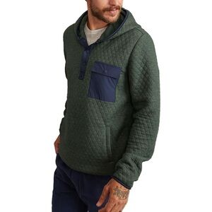 Marine Layer xL green quilted hoodie lightweight sweatshirt